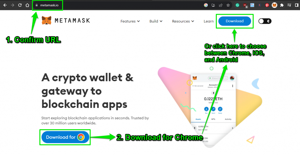 How to Create a Web3 Wallet — Download the MetaMask wallet app