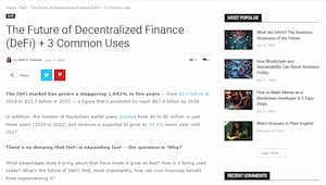 The Future of Decentralized Finance DeFi 3 Common Uses