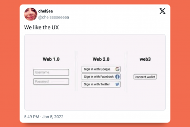 how to create a web3 wallet — featured image — web1 vs web2 vs web3 login process (tweet)