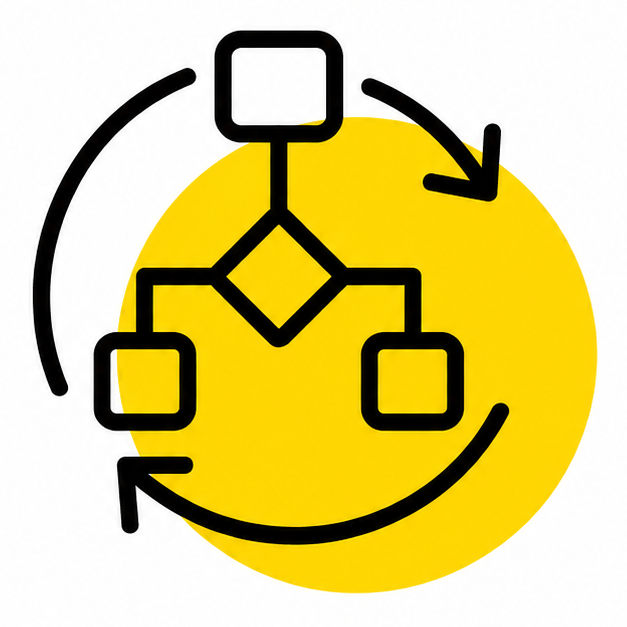 content operations and workflows icon (original graphic element)